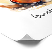 子供部屋アートのポスタータビー猫とギター ポスター (角)