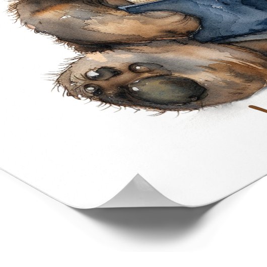 子供部屋アートのポスタ読ーベアの個人設定 ポスター (角)