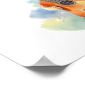 子供部屋アートポスターギターキリン ポスター (角)