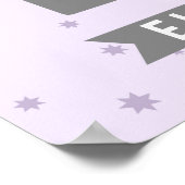 子供部屋イニシャル+名前プリント – 星 ポスター (角)