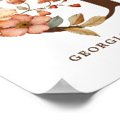 子供部屋ウォールアートガールコテージレターエッグ ポスター (角)