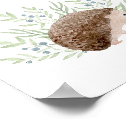 子供部屋ウォールアートベビーアニマルヘッジホッグドリーム ポスター (角)