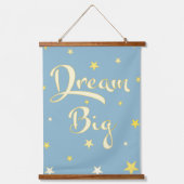 子供部屋ウォールアートムーンスターズイエローブルータペストリー 吊り下げ型タペストリー (正面2)