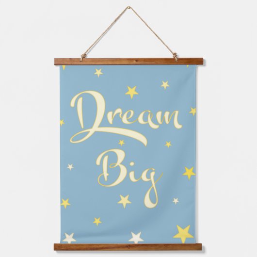 子供部屋ウォールアートムーンスターズイエローブルータペストリー 吊り下げ型タペストリー (正面2)