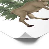 子供部屋ウッドランドアニマルムースウォールアートデコール ポスター (角)