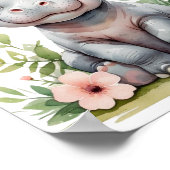 子供部屋カスタムガールズサファリベビーヒッポ ポスター (角)