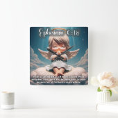 子供部屋クリスチャン時計 スクエア壁時計 (ホーム)