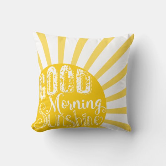 子供部屋グッドモーニングサンシャインピロー生まれたばかりのデコール クッション (正面)