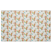 子供部屋サーカス動物の水のカラーアート生地 ファブリック (ファットクウォーター)