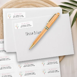 子供部屋スターズピンクホワイト差出人住所ラベル ラベル