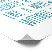 子供部屋タイポグラフィ引用文Aガールウィンスコレクルズ ポスター (角)