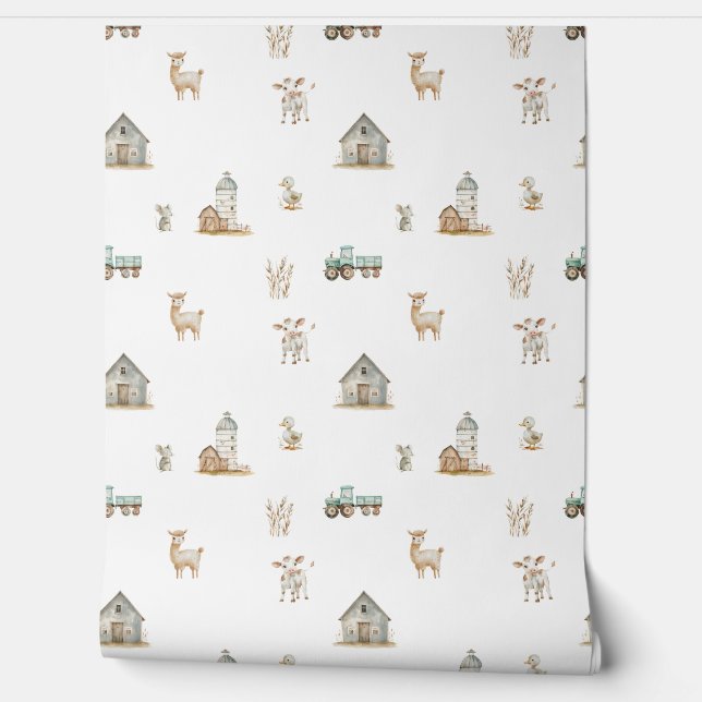子供部屋デコールウォールファーム 壁紙 (ほどく)