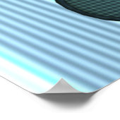 子供部屋パーソナライズされたが青テディベアを鳴らす ポスター (角)