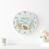 子供部屋パーソナライズされた壁時計 ラージ壁時計 (ホーム)