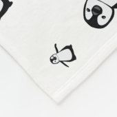 子供部屋パーソナライズされた白黒ペンギン フリースブランケット (角)