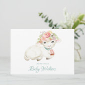 子供部屋ファームアニマルモノグラムベビーシャワー サンキューカード (スタンド正面)