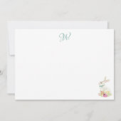 子供部屋ファームアニマルモノグラムベビーシャワー サンキューカード (裏面)