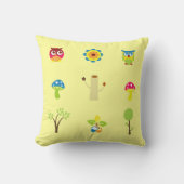 子供部屋フクロウ装飾用クッション クッション (正面)