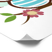 子供部屋フクロールアートポスターベビーママパパ ポスター (角)