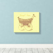 子供部屋プリント- Any Color Background! キャンバスプリント (インサイチュ (ウッドフロア))