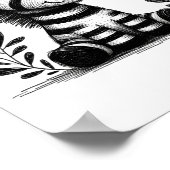 子供部屋プリント | Zebra Animal Safari Girls ポスター (角)