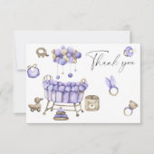 子供部屋ベビーシャワー – サンキューカード (正面)