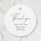 子供部屋ベビーシャワー – サンキューカード フェイバータグ (裏面)