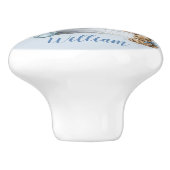 子供部屋ベビーブルーフォトフレームテディバニー セラミックノブ (側面)