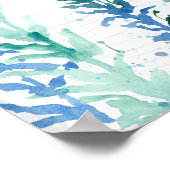 子供部屋ベビーホエールヒトデモダンビーチ幾何学 ポスター (角)