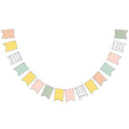 子供部屋ベビールーム可愛カラフルいパステル バンティングフラッグ