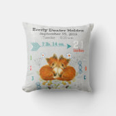 子供部屋ベビー誕生状態キツネ矢印パターン クッション (正面)