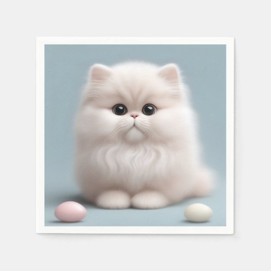 子供部屋ペルシャ猫 スタンダードカクテルナプキン (正面)