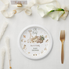 子供部屋ボヘミアンキリン&ベアートイベビーシャワー ペーパープレート