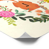 子供部屋ポスター・モノグラム・フォックス ポスター (角)