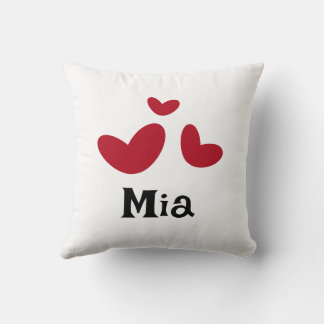 子供部屋ミニマル赤いハート装飾用クッション クッション