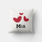 子供部屋ミニマル赤いハート装飾用クッション クッション (正面)