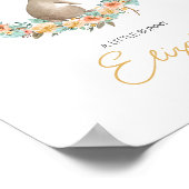 子供部屋モダンベビー名ラビットウッドランドウォールアート ポスター (角)