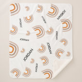 子供部屋モダンレインボーベビーフリースBl シェルパブランケット (正面)