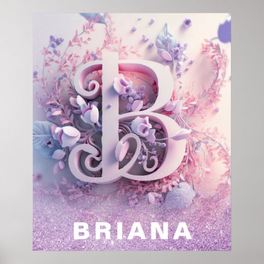 *~*子供部屋モノグラムAP71ガールレターB ポスター (正面)