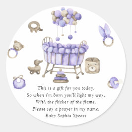 子供部屋モバイル – 祈りの言葉キャンドルラベル ラウンドシール