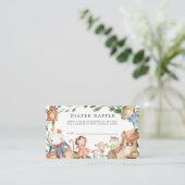 子供部屋ライムおむつラッフルベビーシャワーカード エンクロージャーカード (スタンド正面)