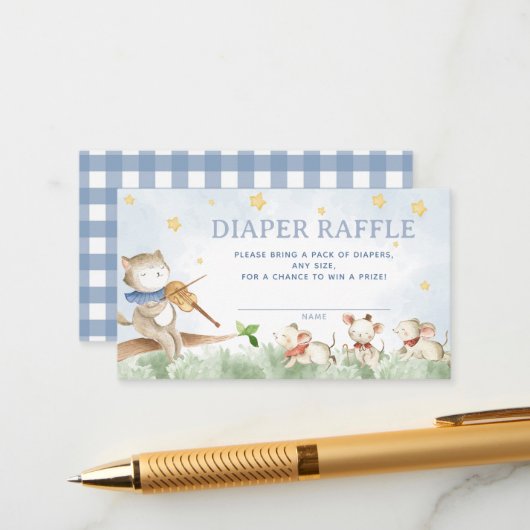 子供部屋ライムおむつラッフル エンクロージャーカード (正面/裏面インサイチュ)