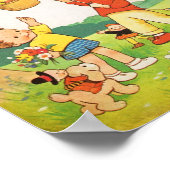 子供部屋ライムのポスターヴィンテージの子供書籍イラスタ ポスター (角)