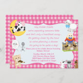 子供部屋ライムガール 招待状 (正面/裏面)