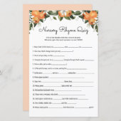 子供部屋ライムクイズかわいこちゃんベビーシャワーゲームカード (正面/裏面)