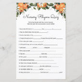 子供部屋ライムクイズかわいこちゃんベビーシャワーゲームカード (正面)