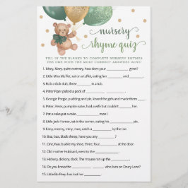 子供部屋ライムクイズゲームベビーシャワーテディベア