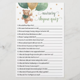 子供部屋ライムクイズゲームベビーシャワーテディベア