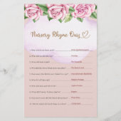 子供部屋ライムクイズテディベアガールベビーシャワー (裏面)