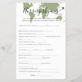 子供部屋ライムクイズトラベルワールドマップベビーシャワー チラシ (正面)